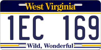 WV license plate 1EC169