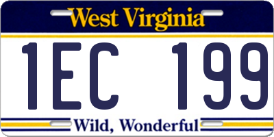 WV license plate 1EC199
