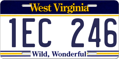 WV license plate 1EC246