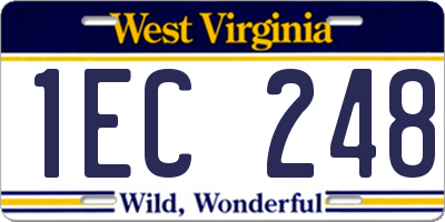 WV license plate 1EC248