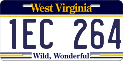 WV license plate 1EC264