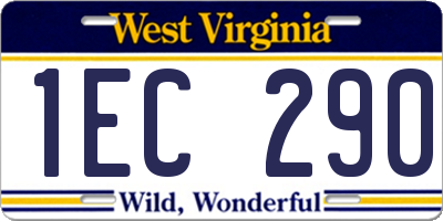 WV license plate 1EC290