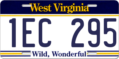 WV license plate 1EC295