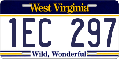 WV license plate 1EC297