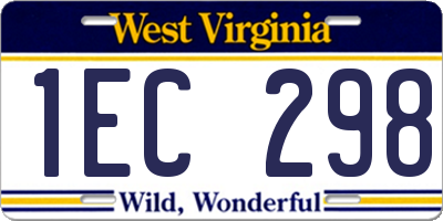 WV license plate 1EC298