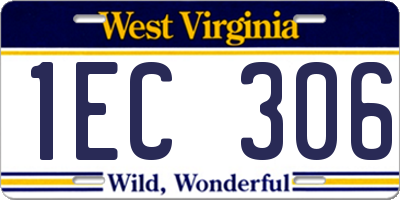 WV license plate 1EC306