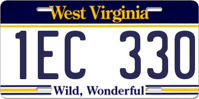 WV license plate 1EC330