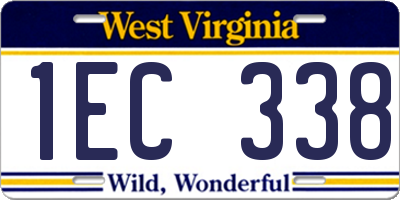 WV license plate 1EC338