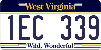 WV license plate 1EC339