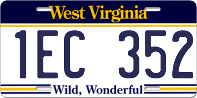 WV license plate 1EC352