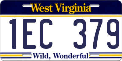 WV license plate 1EC379