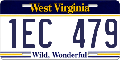 WV license plate 1EC479