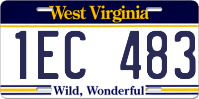 WV license plate 1EC483