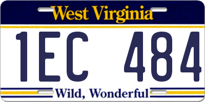 WV license plate 1EC484