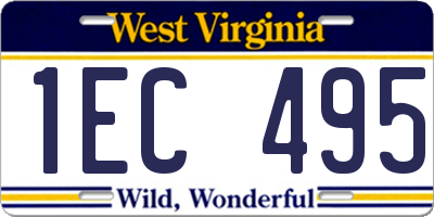 WV license plate 1EC495
