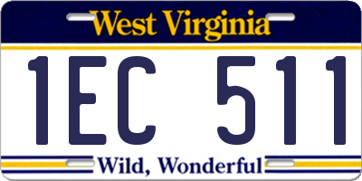 WV license plate 1EC511