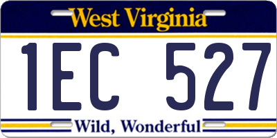 WV license plate 1EC527