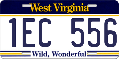 WV license plate 1EC556