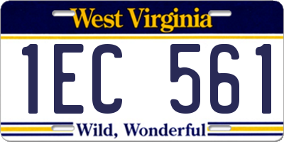 WV license plate 1EC561