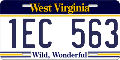 WV license plate 1EC563