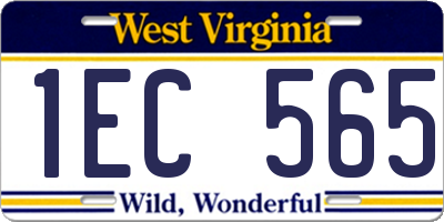 WV license plate 1EC565