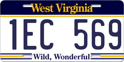 WV license plate 1EC569