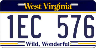 WV license plate 1EC576