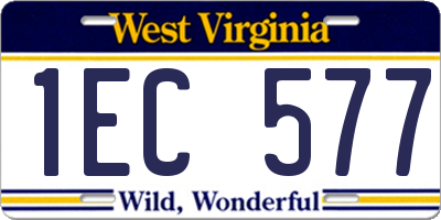 WV license plate 1EC577