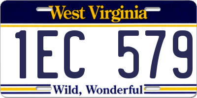 WV license plate 1EC579