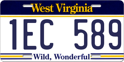 WV license plate 1EC589