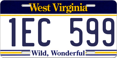 WV license plate 1EC599