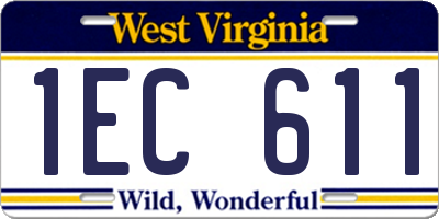 WV license plate 1EC611