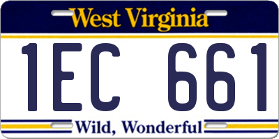 WV license plate 1EC661