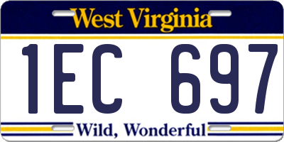 WV license plate 1EC697