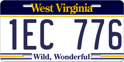WV license plate 1EC776