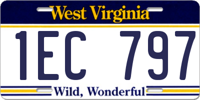 WV license plate 1EC797
