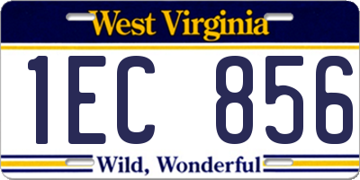 WV license plate 1EC856