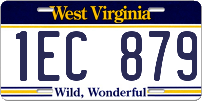 WV license plate 1EC879