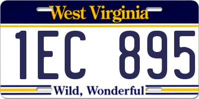 WV license plate 1EC895