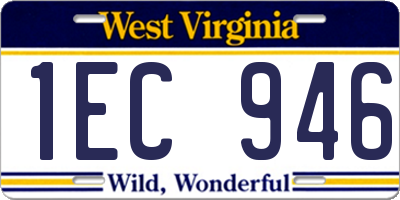 WV license plate 1EC946