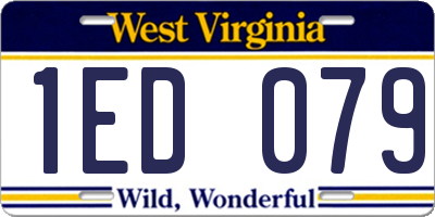 WV license plate 1ED079