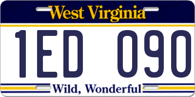 WV license plate 1ED090