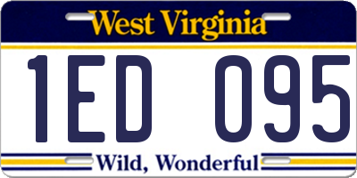 WV license plate 1ED095