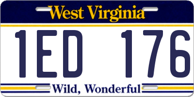 WV license plate 1ED176