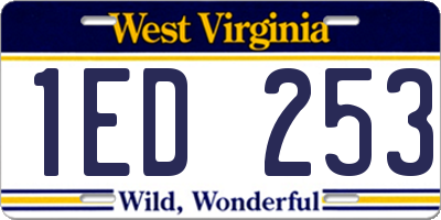 WV license plate 1ED253