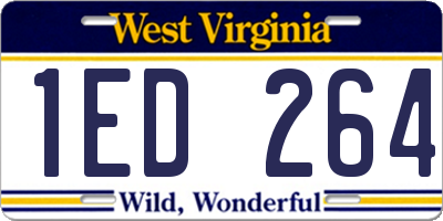 WV license plate 1ED264
