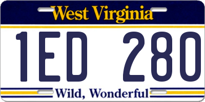 WV license plate 1ED280