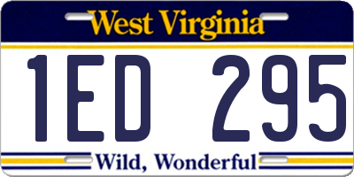 WV license plate 1ED295