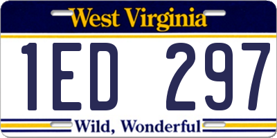 WV license plate 1ED297