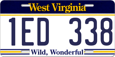 WV license plate 1ED338